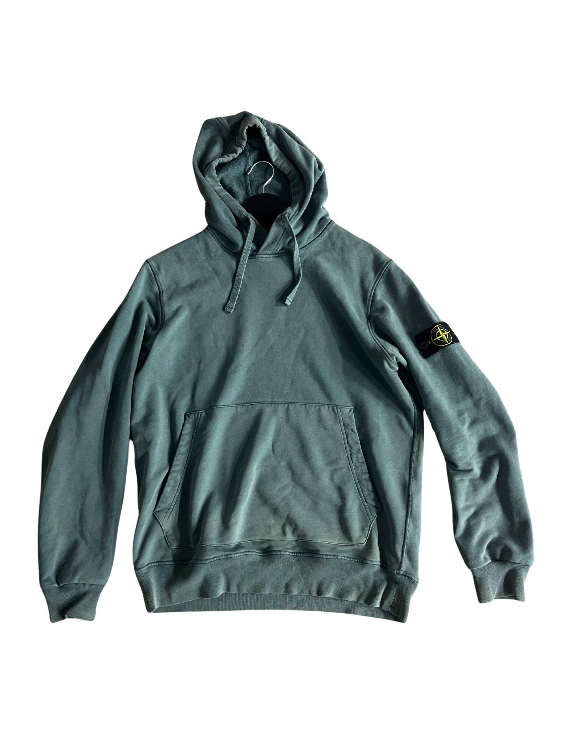 Stone Island Faded Green Heavyweight Hoodie (L)