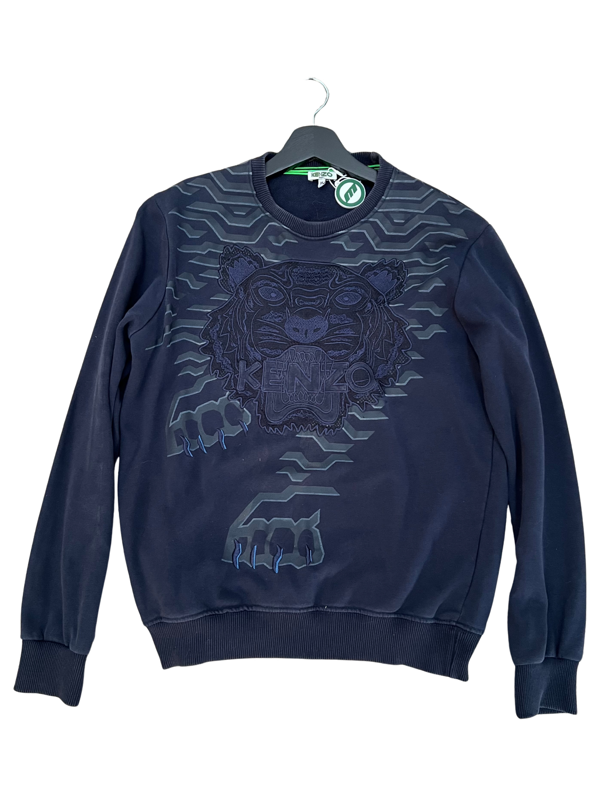 Kenzo Navy Tiger Embossed Sweatshirt (M)