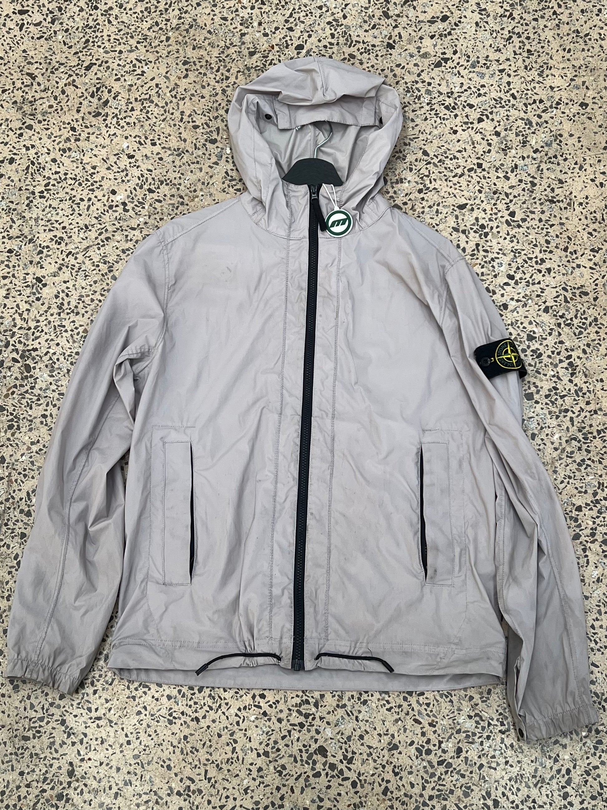 Stone Island Cream Hooded Lightweight Windbreaker Jacket (S)
