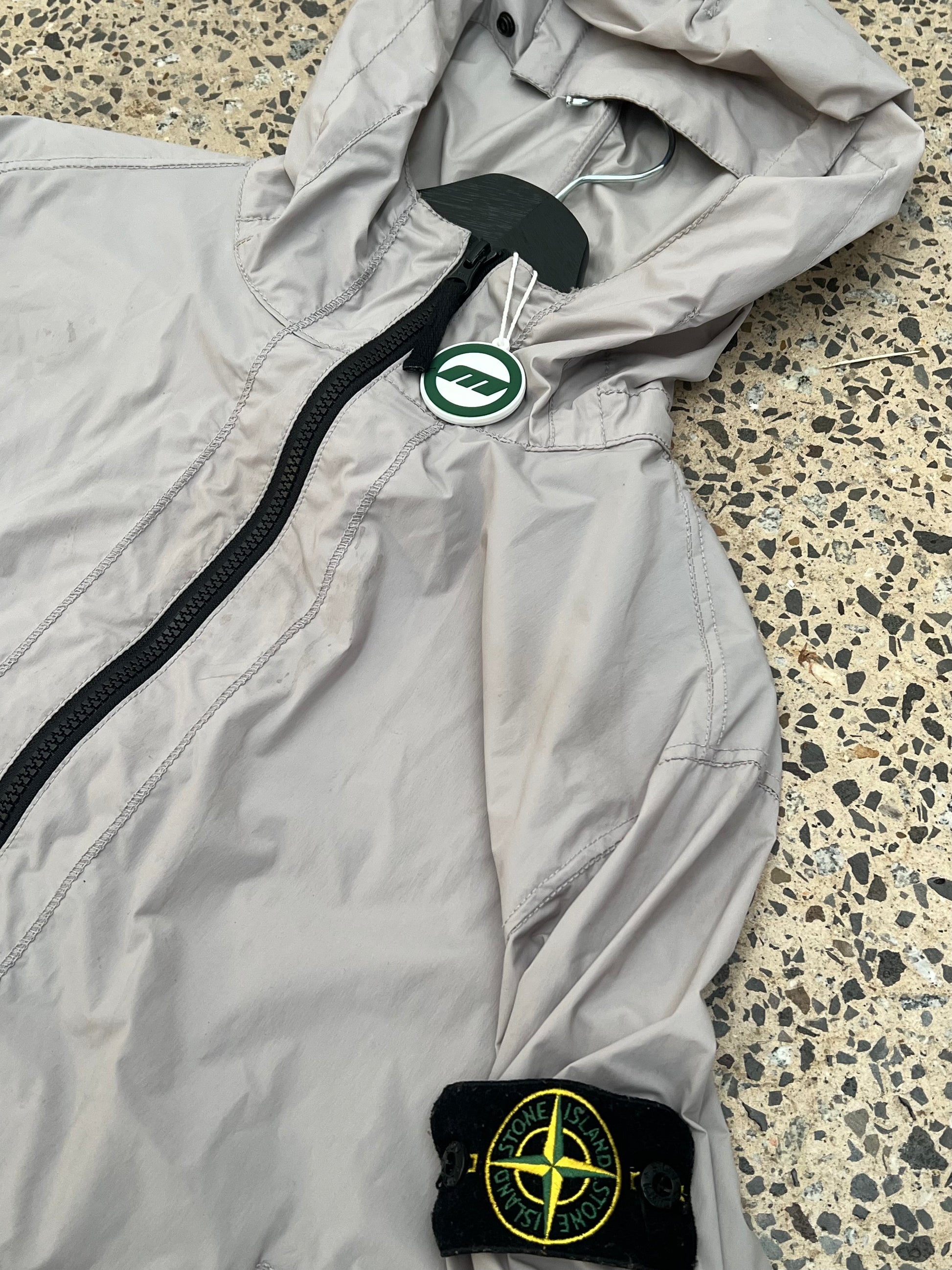 Stone Island Cream Hooded Lightweight Windbreaker Jacket (S)