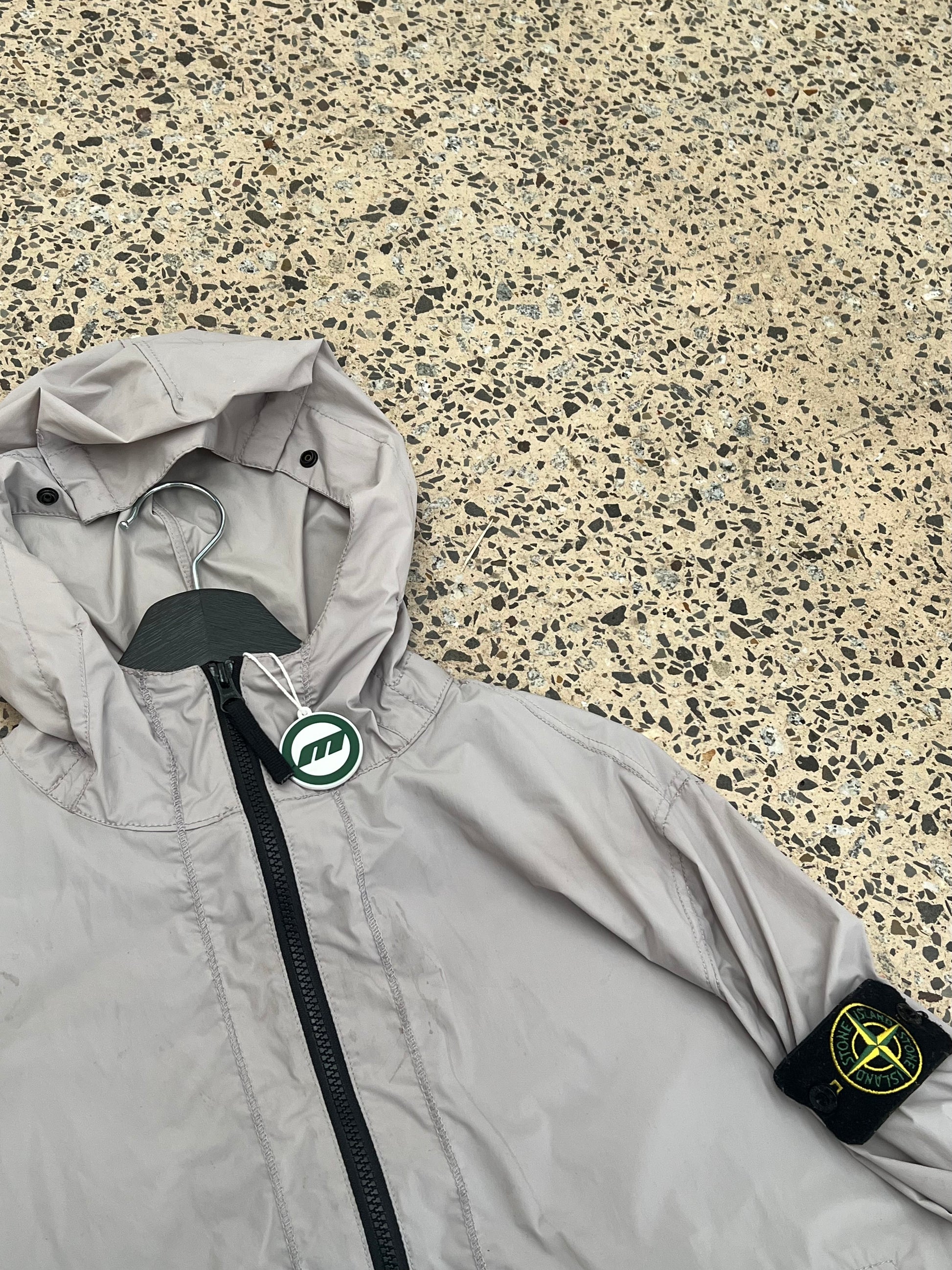 Stone Island Cream Hooded Lightweight Windbreaker Jacket (S)