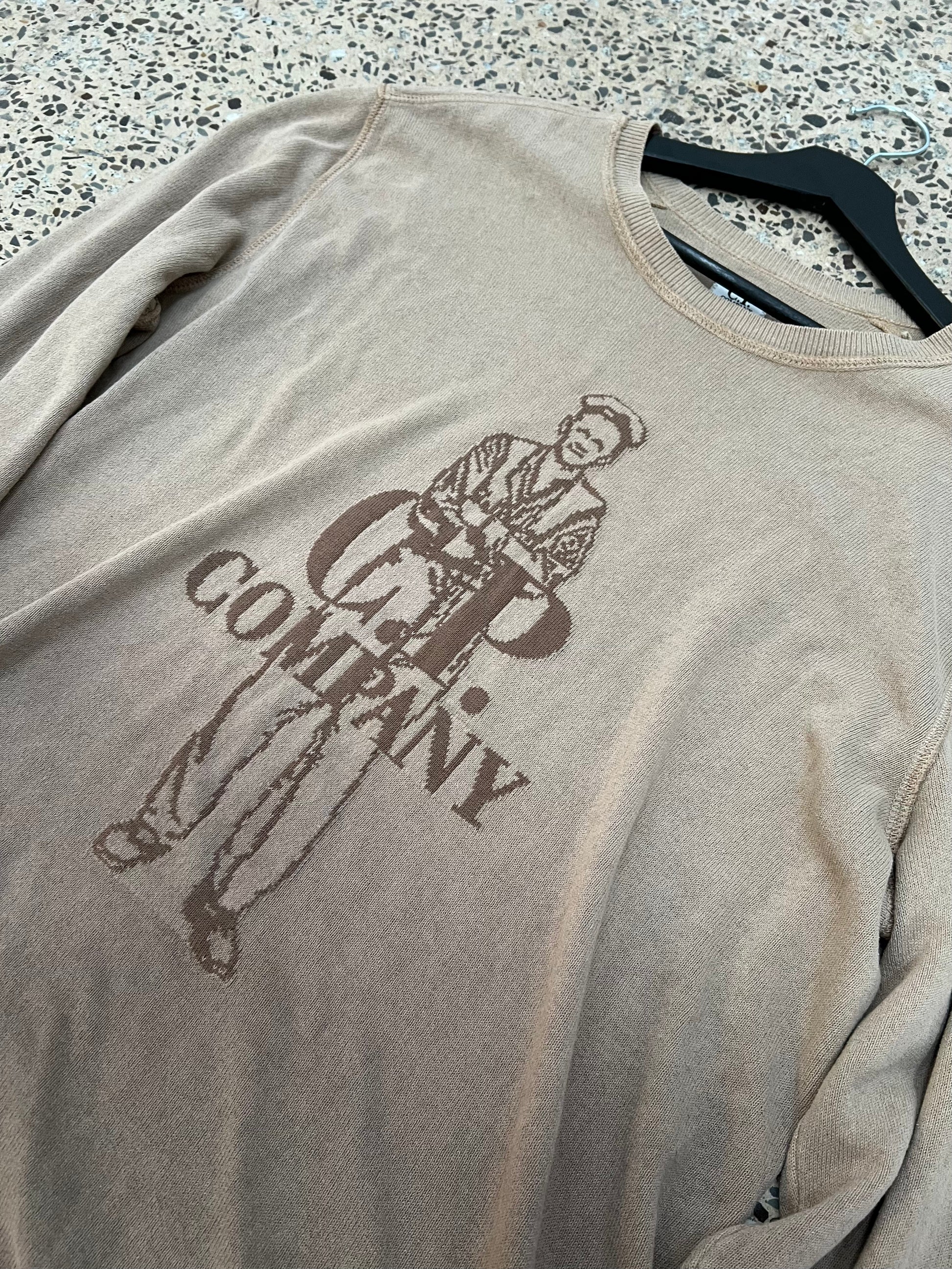 C.P. Company Washed Grey Sailor Graphic Sweatshirt (M-L) (vintage)