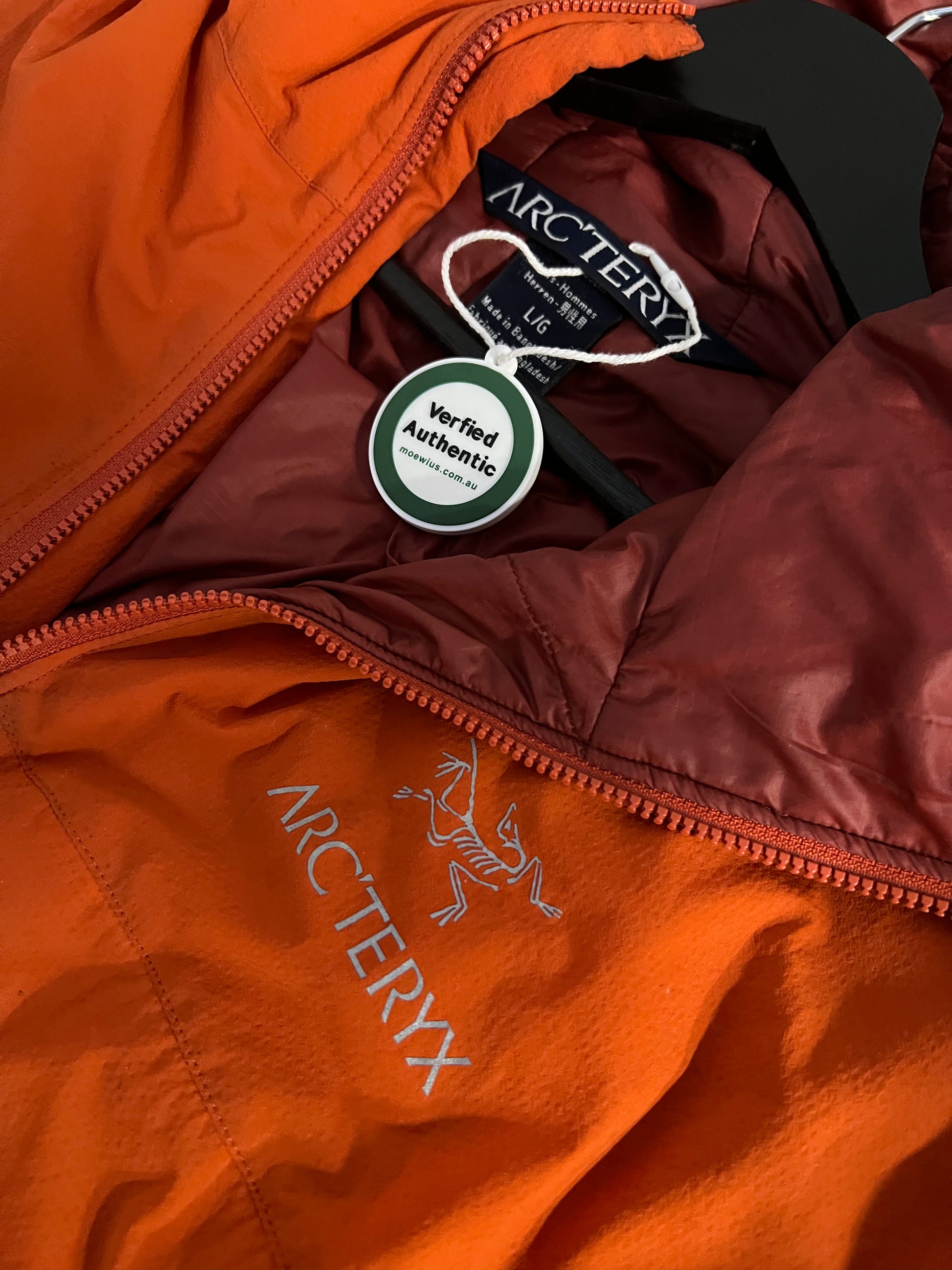 Arc’teryx Atom LT Hoody – Burnt Orange Lightweight Insulated Jacket (L)
