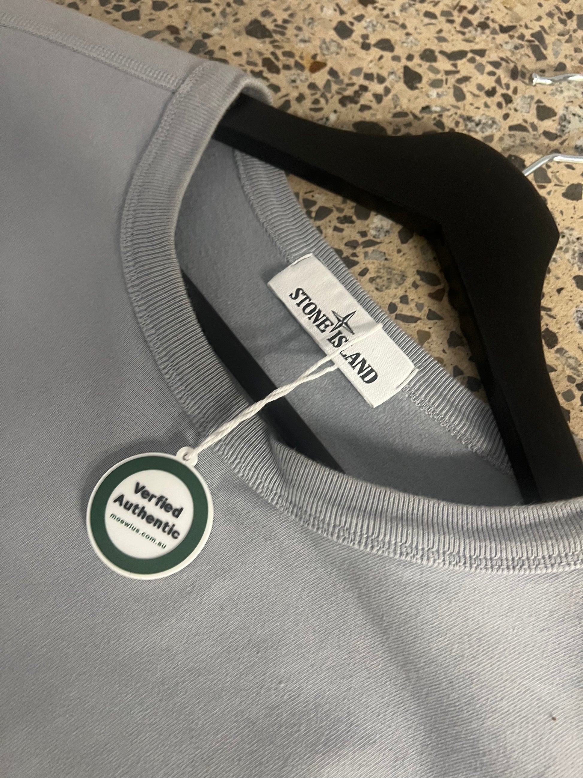 Stone Island Light Grey Heavyweight Long Sleeve Shirt (M)