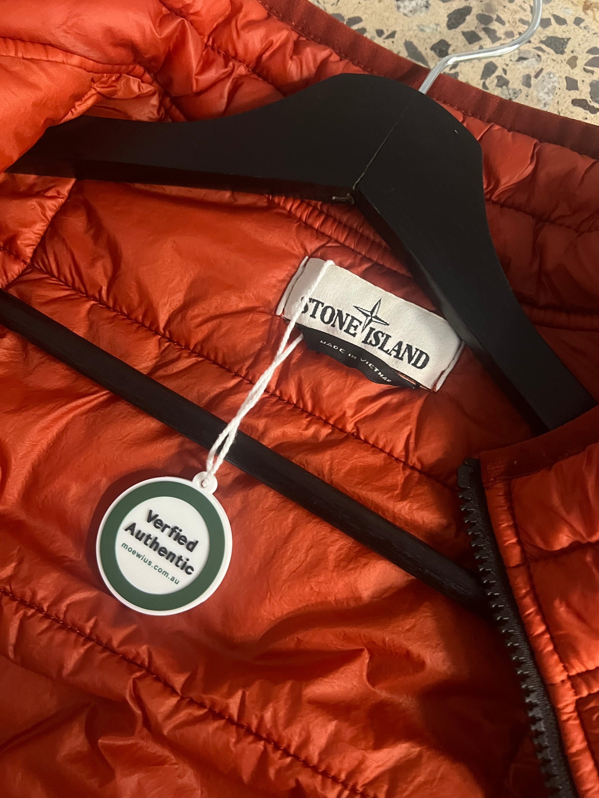 Stone Island Burnt Orange Quilted Down Vest (M)