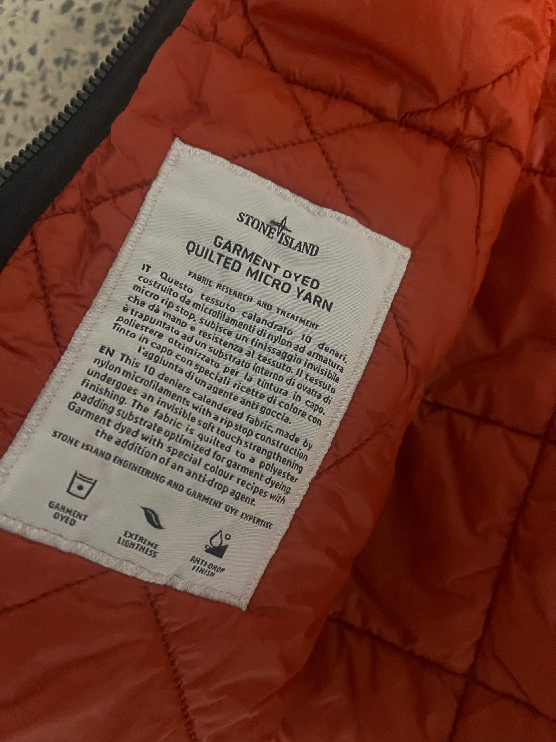 Stone Island Burnt Orange Quilted Down Vest (M)