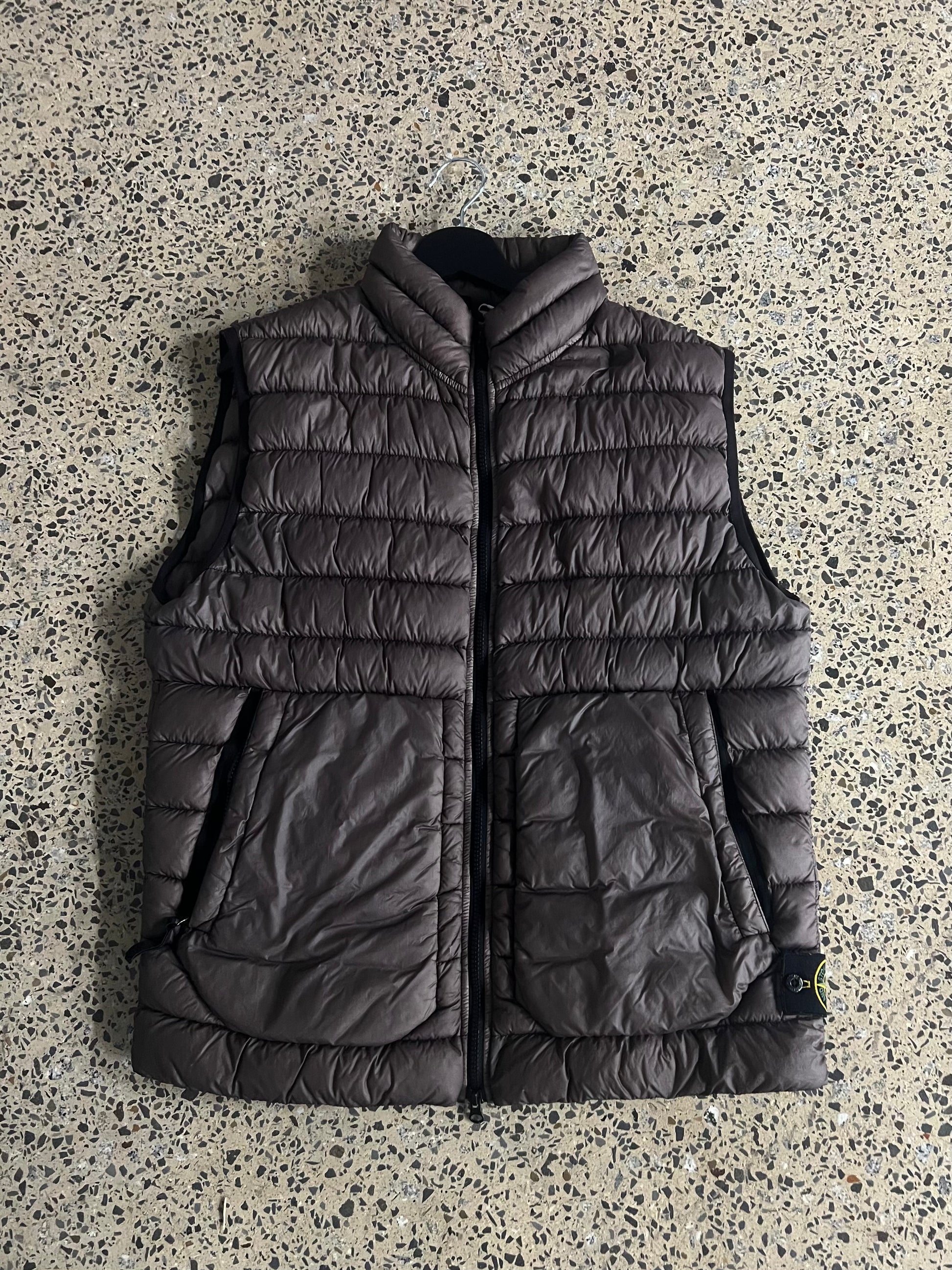 Stone Island Charcoal Lightweight Down Vest (XL)