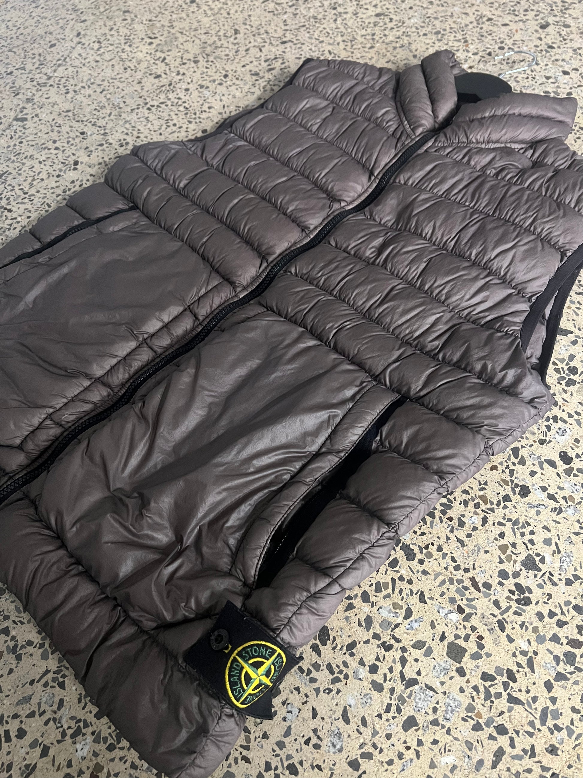 Stone Island Charcoal Lightweight Down Vest (XL)