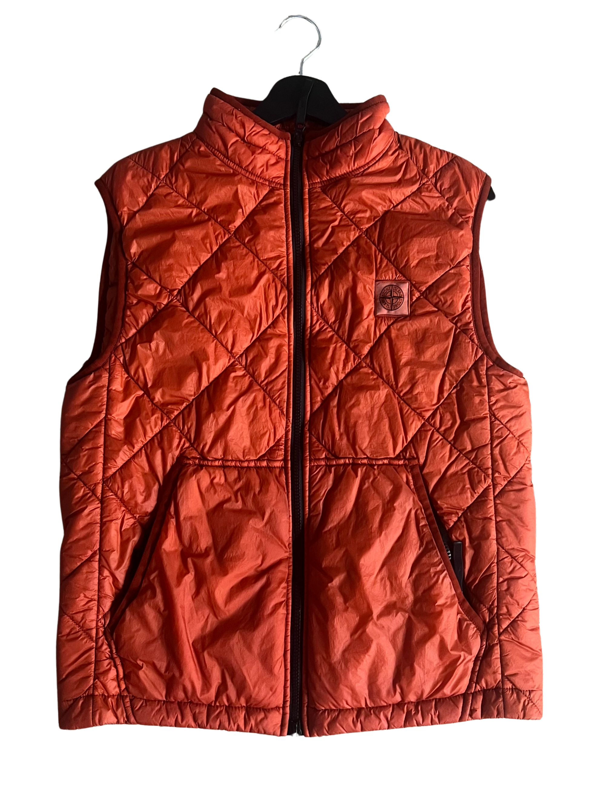 Stone Island Burnt Orange Quilted Down Vest (M)